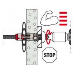 Chevilles métalliques DuoHM 6x55 empreinte PZ - Fischer 572922 (x25)