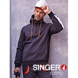 Sweatshirt noir 350 g/m² chaud et souple EPI Singer SAMY - T.03