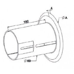 Flasque de guidage coulissante Ø125 ZF A519F tubes ZF 64 et Octo 60