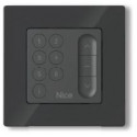 Emetteur Domi mural Nice 6 canaux noir - DOMIW6B