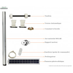 Kit motorisation radio Solar Bubendorff - Tradi - 2000 mm - 217042