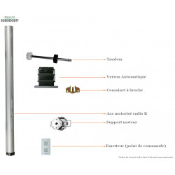 Kit motorisation radio R Bubendorff - Tradi - 2000 mm - 217056