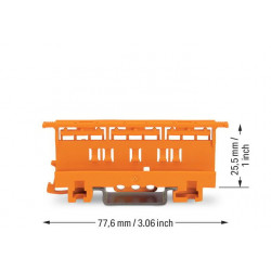 Adaptateur bornes Wago série 221 à fixer sur rail DIN 35 Wago 221-500 dimensions