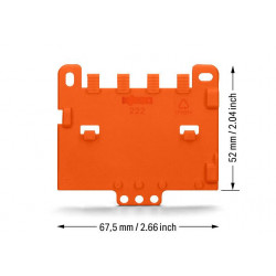 Plaque de décharge de traction pour adaptateur rail DIN Wago 222-505 dimensions