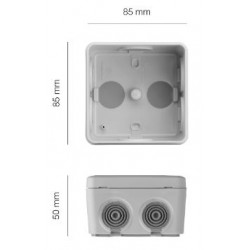 Boite de dérivation étanche IP66 grise 85x85/P50 - Debflex 718215