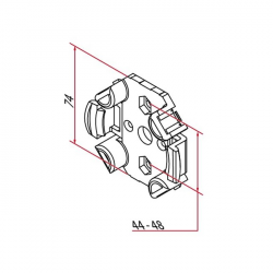 Support moteur FAAC TM2 45 standard en plastique - A4506_0574S