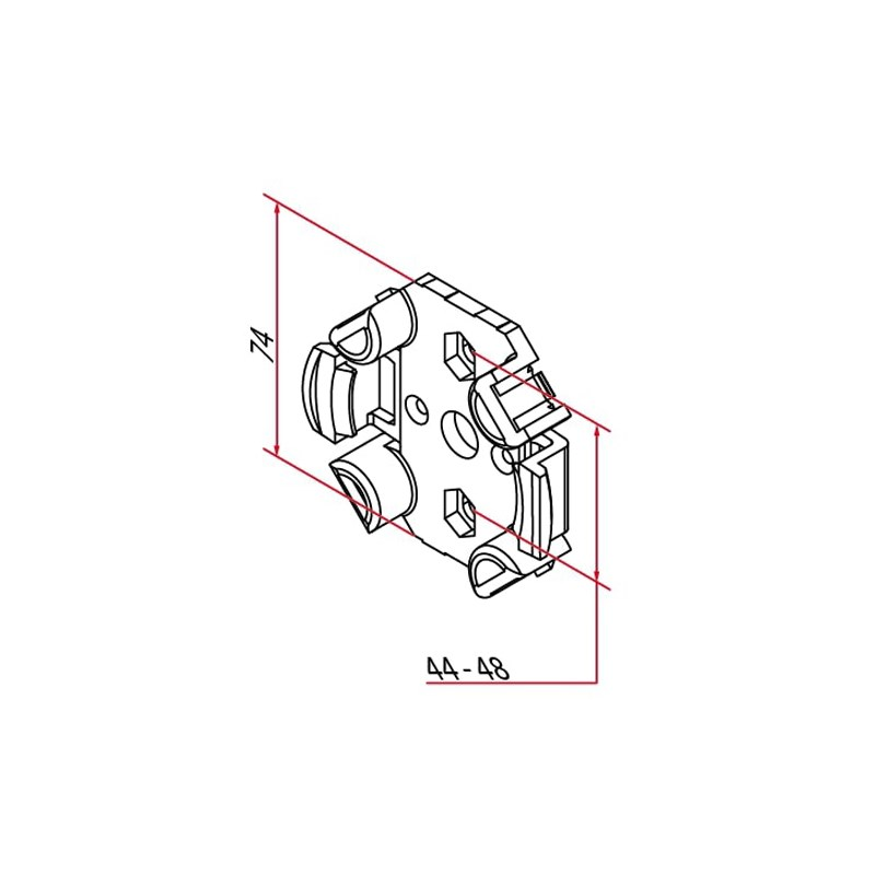 Support moteur FAAC TM2 45 standard en plastique - A4506_0574S