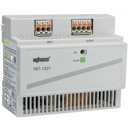 Alimentation 230V AC 12V DC R glable 8A Rail DIN Wago 787 1221
