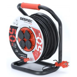 Enrouleur métal H07RN-F3G D1,5mm² 50 m 4 prises IP44 - Debflex 605203