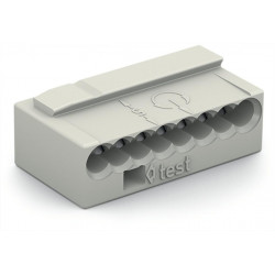 Borne Micro pour boite de dérivation Wago gris clair 8 fils - 243-308
