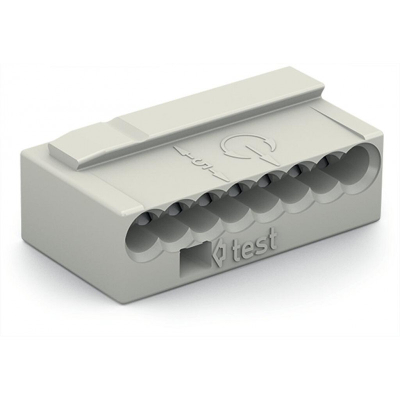Borne Micro pour boite de dérivation Wago gris clair 8 fils - 243-308 Borne Micro pour boite de dérivation Wago gris clair 8 fils - 243-308