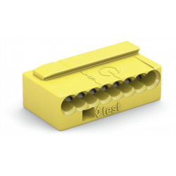 Borne Micro pour boite de dérivation Wago jaune 8 fils - 243-508