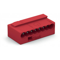 Borne Micro pour boite de dérivation Wago rouge 8 fils - 243-808