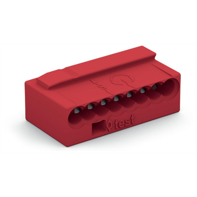 Borne Micro pour boite de dérivation Wago rouge 8 fils - 243-808 Borne Micro pour boite de dérivation Wago rouge 8 fils - 243-808