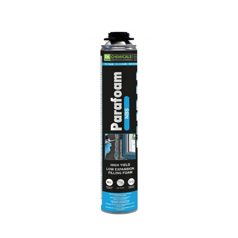 Mousse Parafoam NBS polyuréthane DL Chemicals - Beige jaune - 750ml Mousse Parafoam NBS polyuréthane DL Chemicals - Beige jaune - 750ml