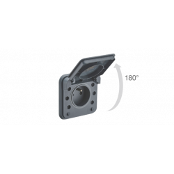 Prise encastrée Cyklone étanche avec terre anthracite - Debflex 730432