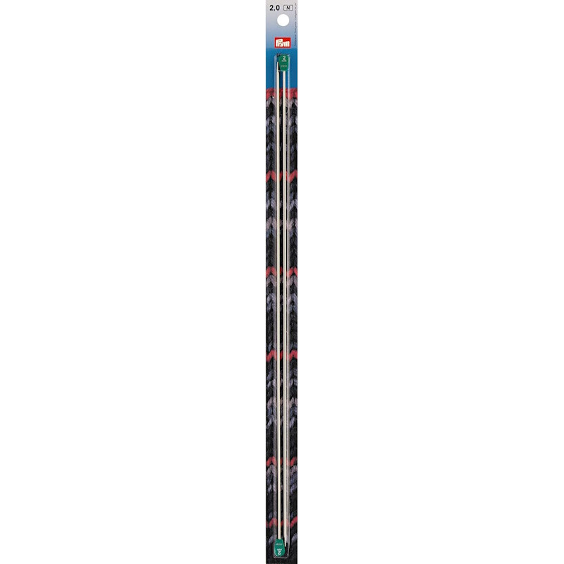 Aiguilles à tricoter 2 mm – 40 cm – Argenté - Prym 171303 Aiguilles à tricoter 2 mm – 40 cm – Argenté - Prym 171303