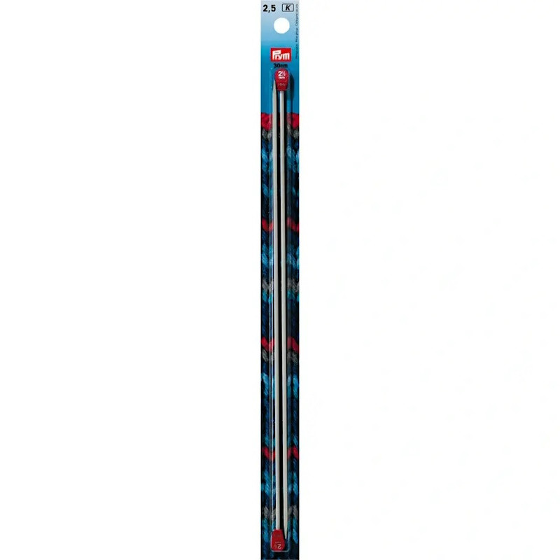 Aiguilles à tricoter 2,5 mm – 30 cm – Gris perle - Prym 191451 Aiguilles à tricoter 2,5 mm – 30 cm – Gris perle - Prym 191451