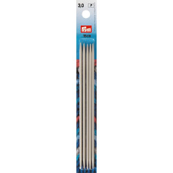 Aiguilles à tricoter Prym 2 pointes 15 cm – 3 mm – Gris perle