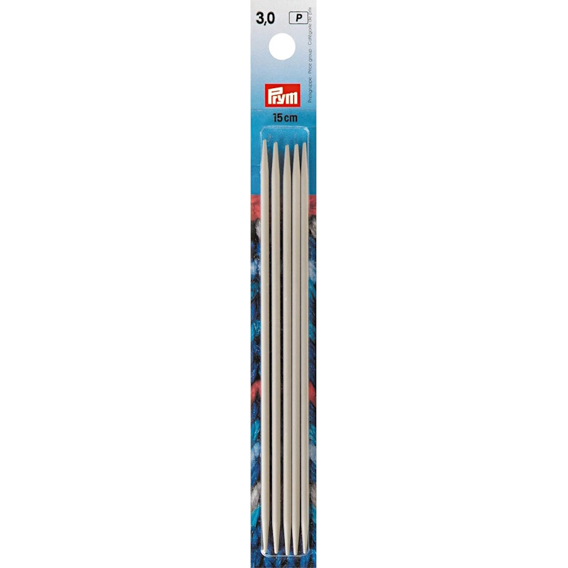 Aiguilles à tricoter Prym 2 pointes 15 cm – 3 mm – Gris perle Aiguilles à tricoter Prym 2 pointes 15 cm – 3 mm – Gris perle