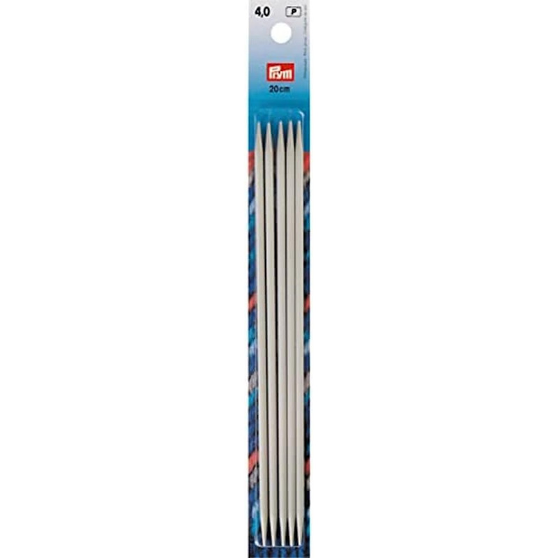 Aiguilles à tricoter Prym 2 pointes 20 cm – 4,00 mm – Gris perle Aiguilles à tricoter Prym 2 pointes 20 cm – 4,00 mm – Gris perle