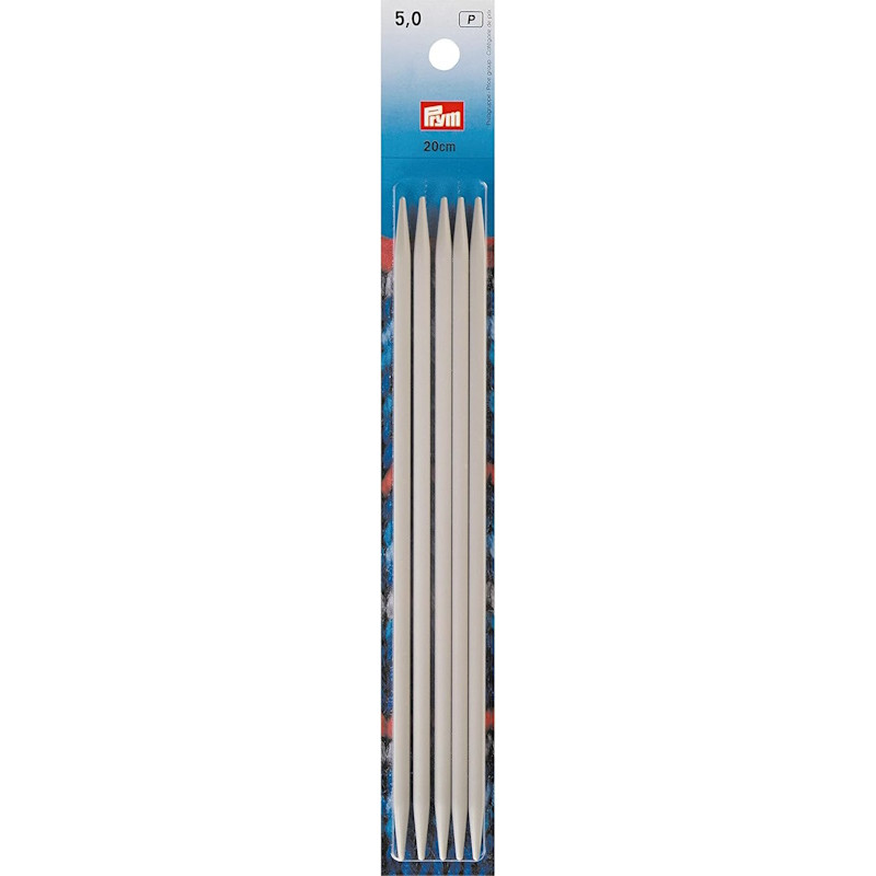 Aiguilles à tricoter Prym 2 pointes 20 cm – 5,00 mm – Gris perle Aiguilles à tricoter Prym 2 pointes 20 cm – 5,00 mm – Gris perle
