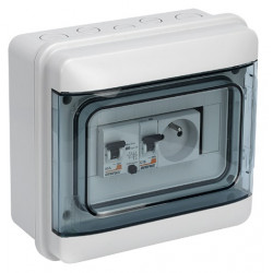 Coffret électrique extérieur étanche Debflex jardin 8 modules - 706667