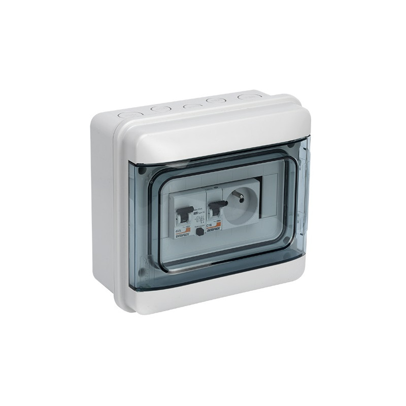 Coffret électrique extérieur étanche Debflex jardin 8 modules - 706667 Coffret électrique extérieur étanche Debflex jardin 8 modules - 706667