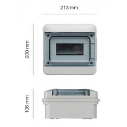 Coffret électrique extérieur étanche 8 modules - Debflex 706663