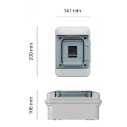 Coffret électrique extérieur étanche 4 modules - Debflex 706661