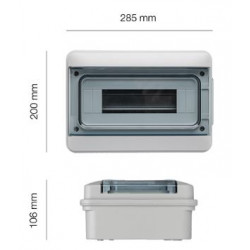 Coffret électrique extérieur étanche Debflex 12 modules - 706664