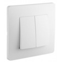 Double va et vient Caly Debflex interrupteur 10A blanc mat - 749560