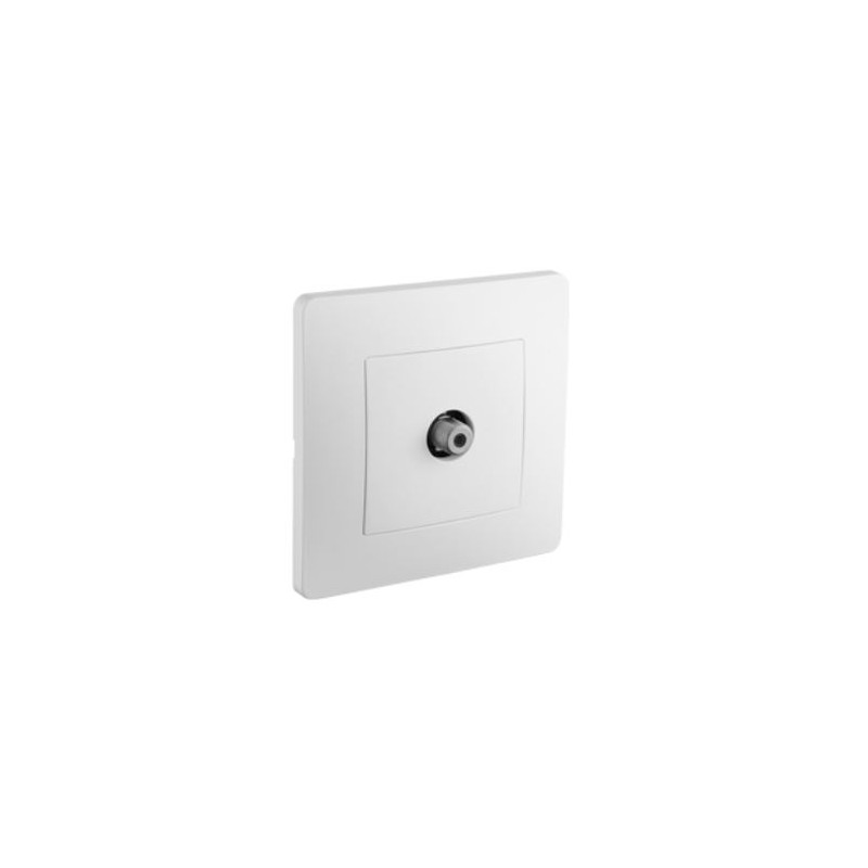 Prise TV type F encastrée Caly 2400 MHz blanche mat - Debflex 749566 Prise TV type F encastrée Caly 2400 MHz blanche mat - Debflex 749566