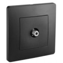 Prise TV type F encastrée Caly Debflex 2400 MHz noire mat - 749567
