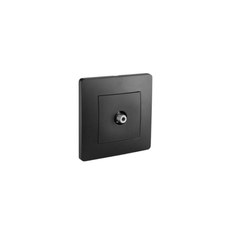 Prise TV type F encastrée Caly 2400 MHz noire mat - Debflex 749567 Prise TV type F encastrée Caly 2400 MHz noire mat - Debflex 749567