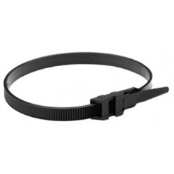 Collier autobloquant noir 9x350 mm - Debflex 709043 - 50 pièces