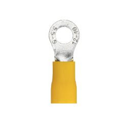 Cosse à œillet pré-isolée D5 mm jaune - Debflex 711023 - 10 pièces