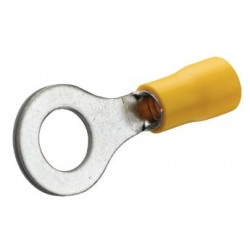 Cosse à œillet pré-isolée D8 mm jaune - Debflex 711024 - 10 pièces