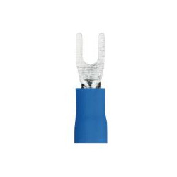 Cosse à fourche pré-isolée D3 mm bleue - Debflex 711030 - 10 pièces