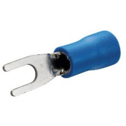 Cosse à fourche pré-isolée D3 mm bleue - Debflex 711030 - 10 pièces