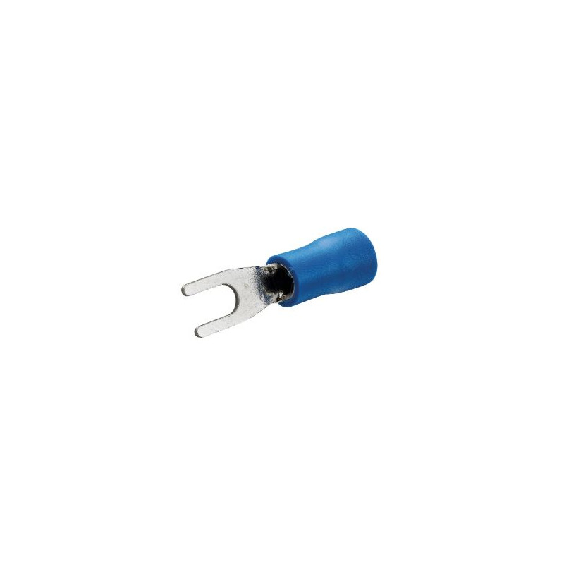 Cosse à fourche pré-isolée D3 mm bleue - Debflex 711030 - 10 pièces