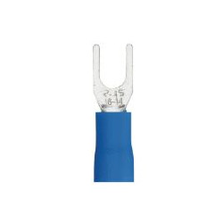 Cosse à fourche pré-isolée D4 mm bleue - Debflex 711031 - 10 pièces