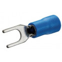 Cosse à fourche Debflex pré-isolée D4 mm bleue - 711031 - 10 pièces