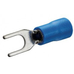 Cosse à fourche pré-isolée D4 mm bleue - Debflex 711031 - 10 pièces