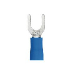 Cosse à fourche pré-isolée D5 mm bleue - Debflex 711032 - 10 pièces