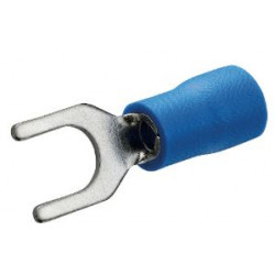 Cosse à fourche pré-isolée D5 mm bleue - Debflex 711032 - 10 pièces