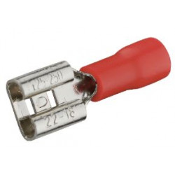 Clip femelle pré-isolé 6.3x0.8 mm rouge - Debflex 711042 - 10 pièces