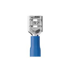 Clip femelle pré-isolé 6.3x0.8 mm bleu - Debflex 711043 - 10 pièces
