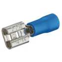 Clip femelle Debflex pré-isolé 6.3x0.8 mm bleu - 711043 - 10 pièces