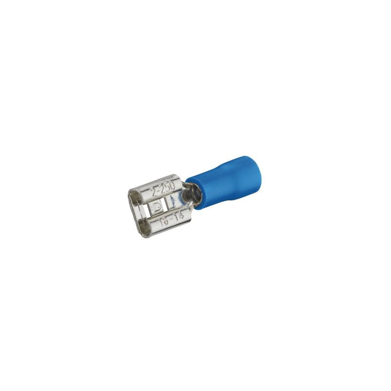 Clip femelle pré-isolé 6.3x0.8 mm bleu - Debflex 711043 - 10 pièces Clip femelle pré-isolé 6.3x0.8 mm bleu - Debflex 711043 - 10 pièces